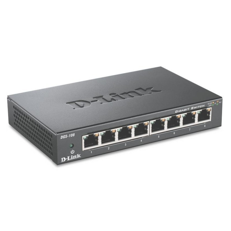 D-Link DGS-108 8-Port Desktop Gigabit Switch